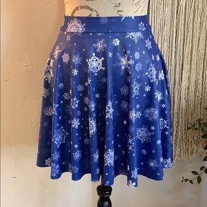 EUC M BlackMilk Snowflake Skater Skirt